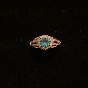 Blue topaz-style ring
